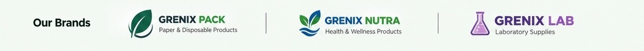 Our brands: Grenix Pack, Grenix Nutra and Grenix Lab