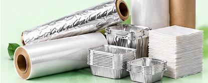 Butter paper rolls, aluminium foil and food packaging